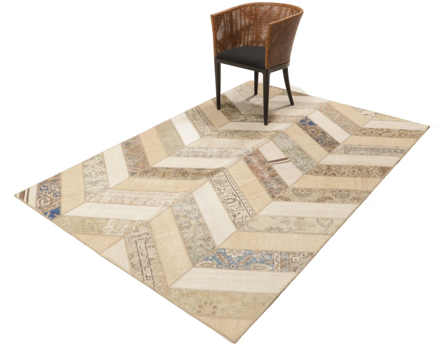 Carpet Avenue Teppich Patchwork Fine 240x170, Rechteck, Höhe: 8 mm
