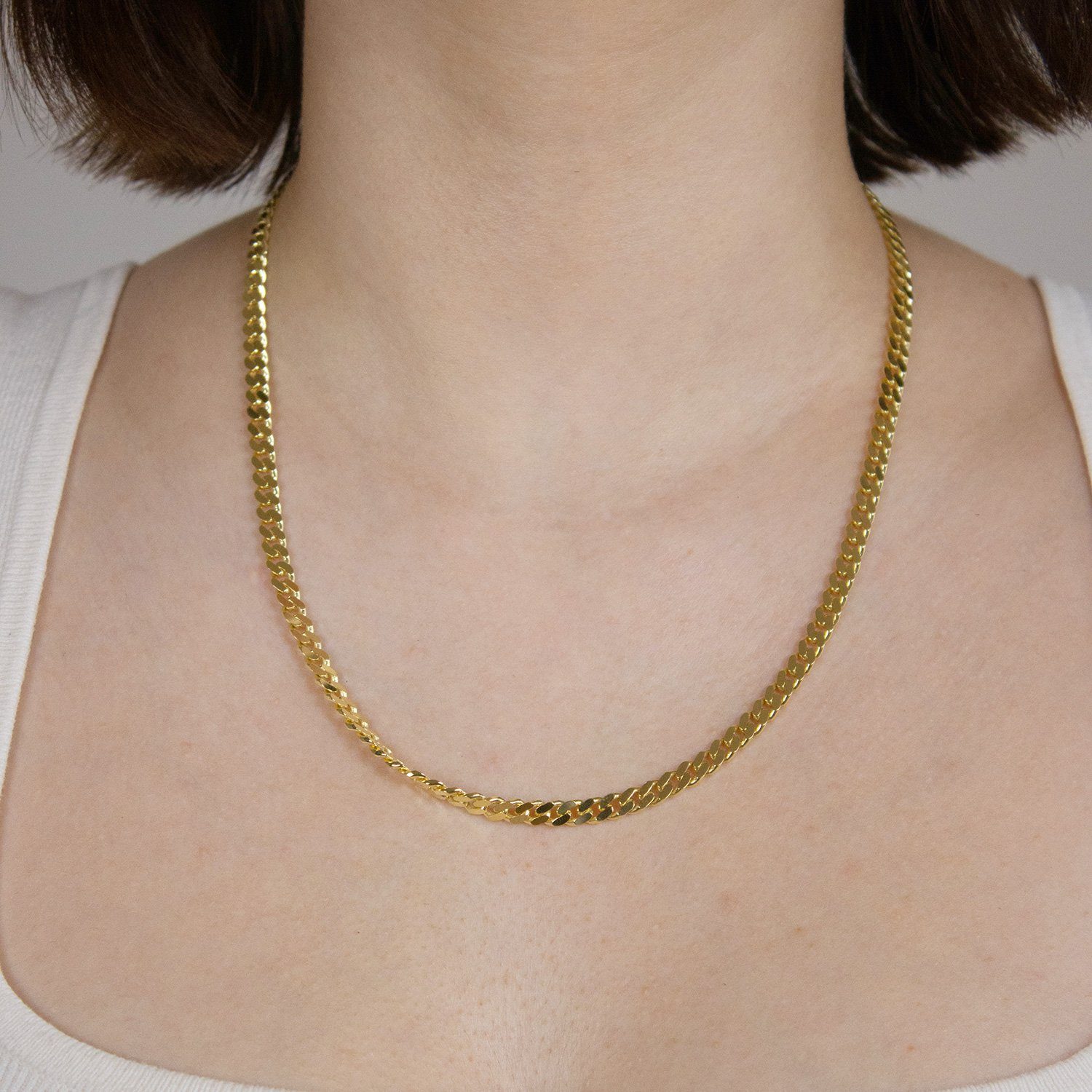 HOPLO Panzerkette Goldkette Panzerkette Länge 60cm - Breite 7,0mm - 585-14 günstig online kaufen