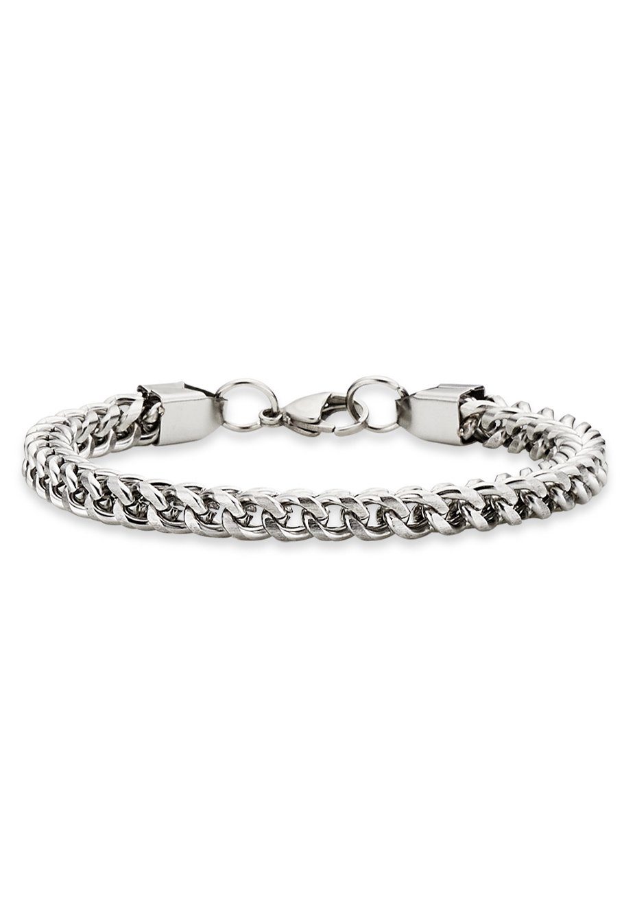 Bruno Banani Armband Schmuck Geschenk Armkette Panzerkette 6 mm breit Silber