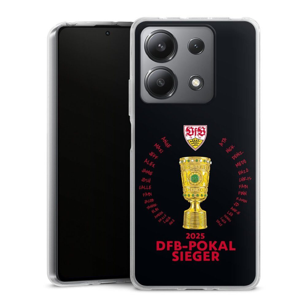 DeinDesign Handyhülle VfB Stuttgart Pokal Offizielles Lizenzprodukt, Xiaomi Redmi Note 13 5G Silikon Hülle Bumper Case Handy Schutzhülle