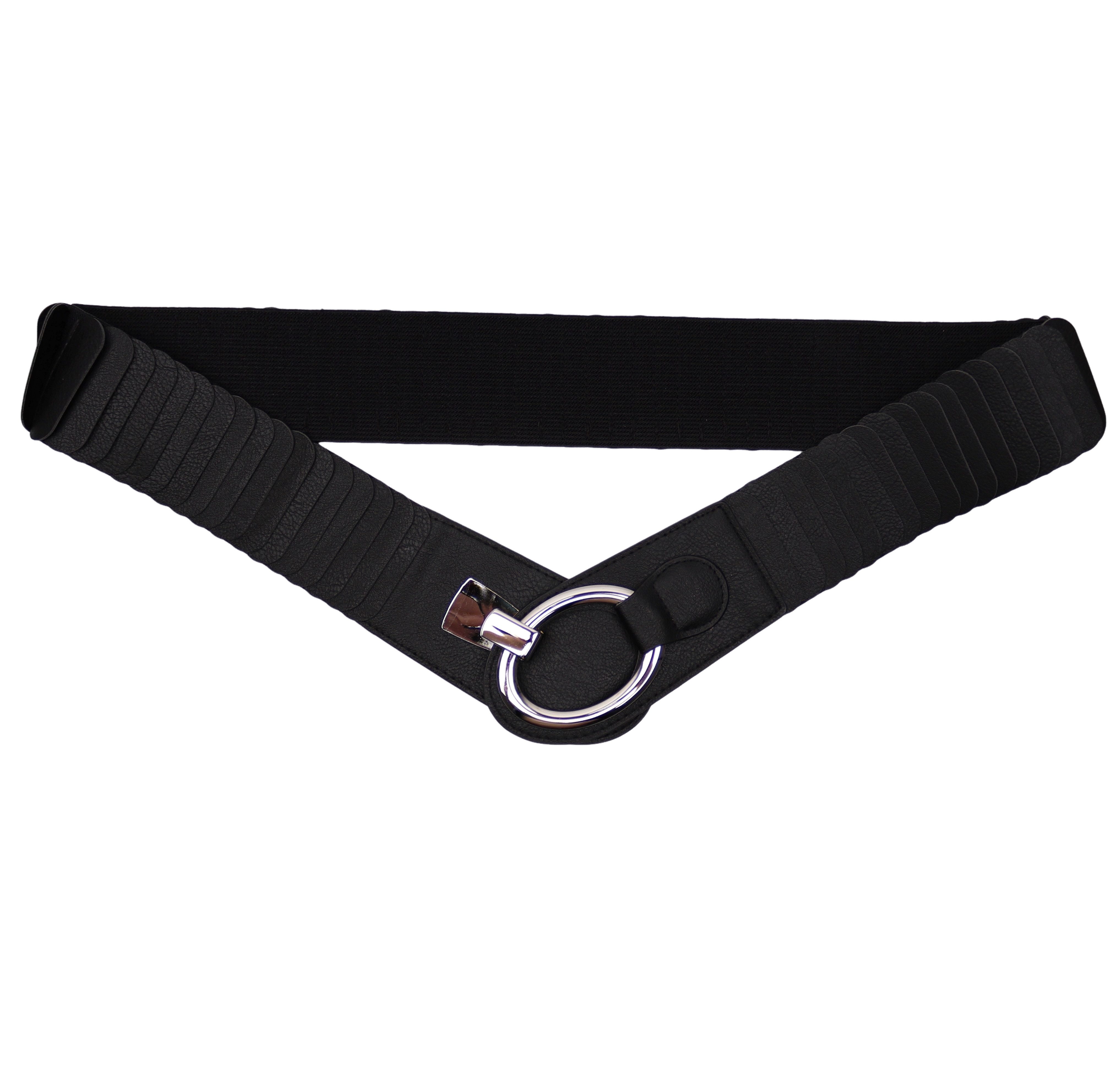 MIRROSI Taillengürtel Unifarbe breit 6cm XXL für Taillenumfang 100 bis ca. 140cm, ONESIZE (Angenehmes Tragesgefühl) Breiter Stretch Gürtel