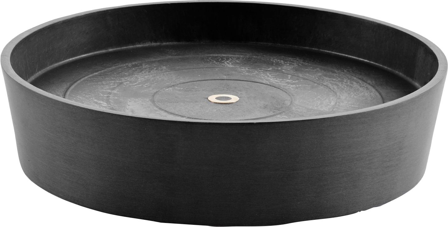 BxTxH: Grey, WHEELS SAUCER ECOPOTS Blumentopfuntersetzer Dark cm 34,1x34,1x9