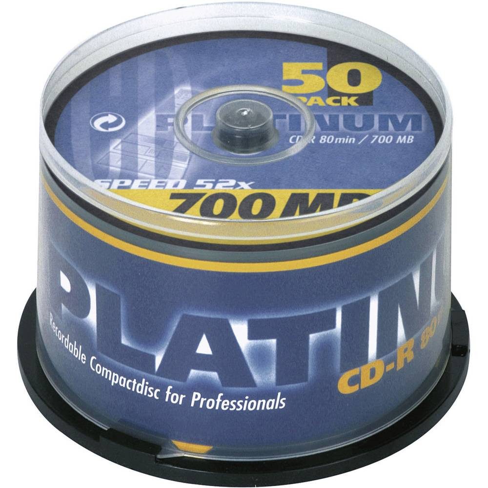 Platinum CD-Rohling 100128 CD-R 80 Rohling 700 MB 50 St. Spindel