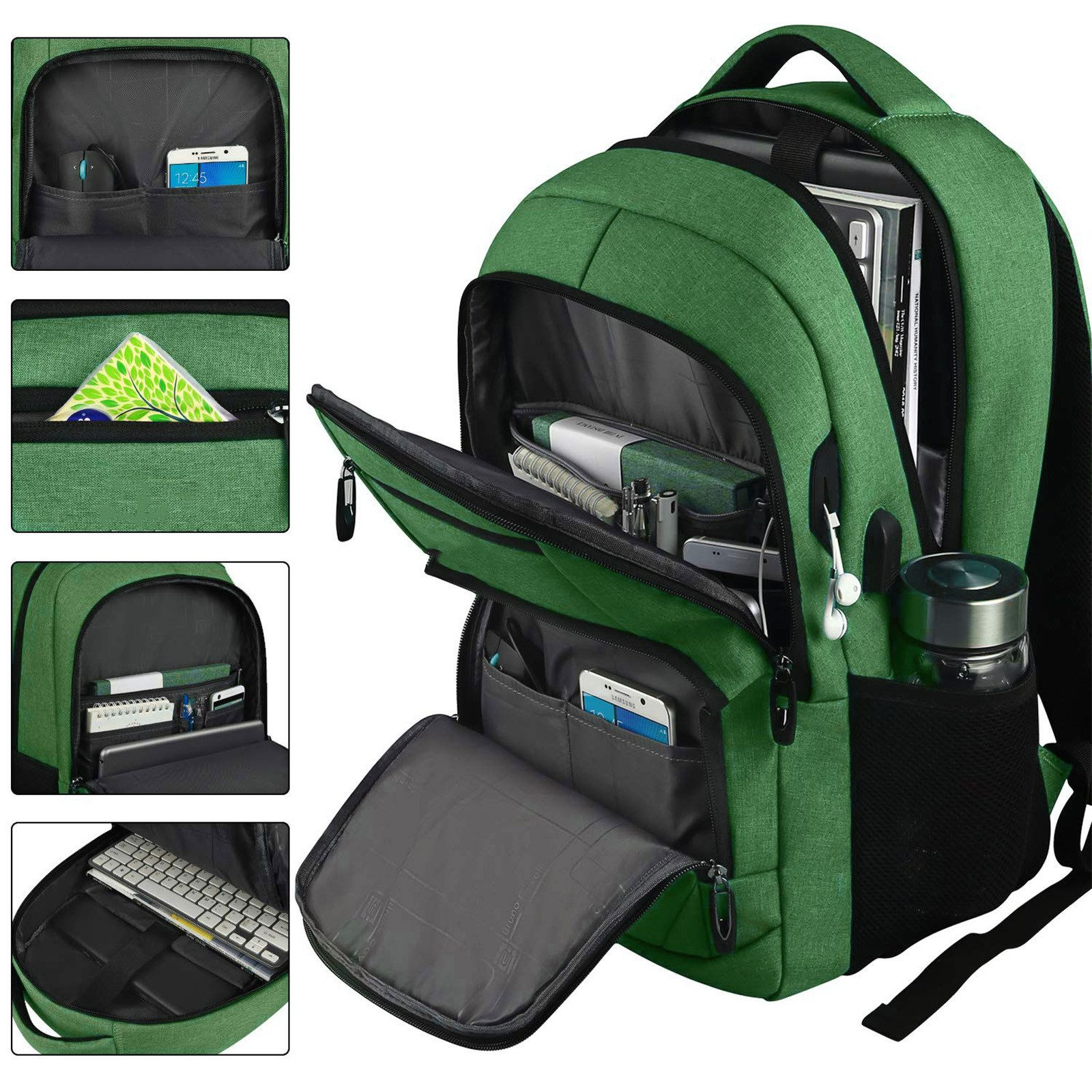 OKWISH Laptoprucksack Laptop Rucksäcke Schulrucksack Wasserbeständig Laptoptasche (Uni Tasche Businessrucksack Sportrucksack, Anti-Diebstahl, Backpack mit Lapto – Bild 2 von 5