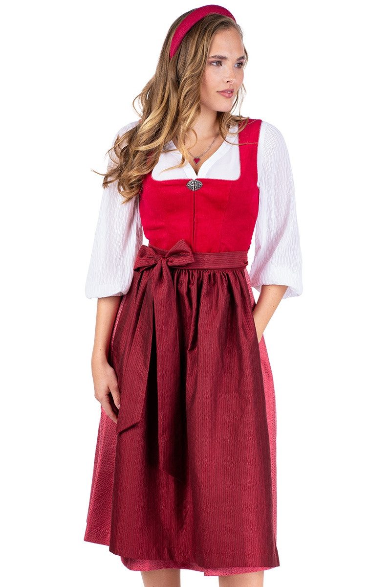 MarJo Dirndl Cord Dirndl 2tlg. - RIEGSEE - magenta günstig online kaufen