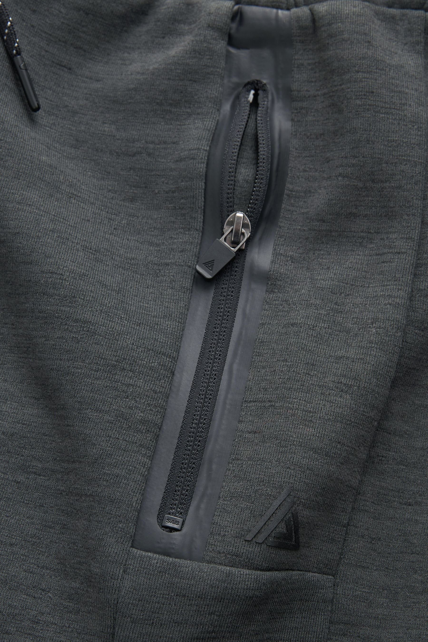 Jersey-Shorts Sweatshorts Grey Next mit Reißverschlusstaschen (1-tlg) Charcoal