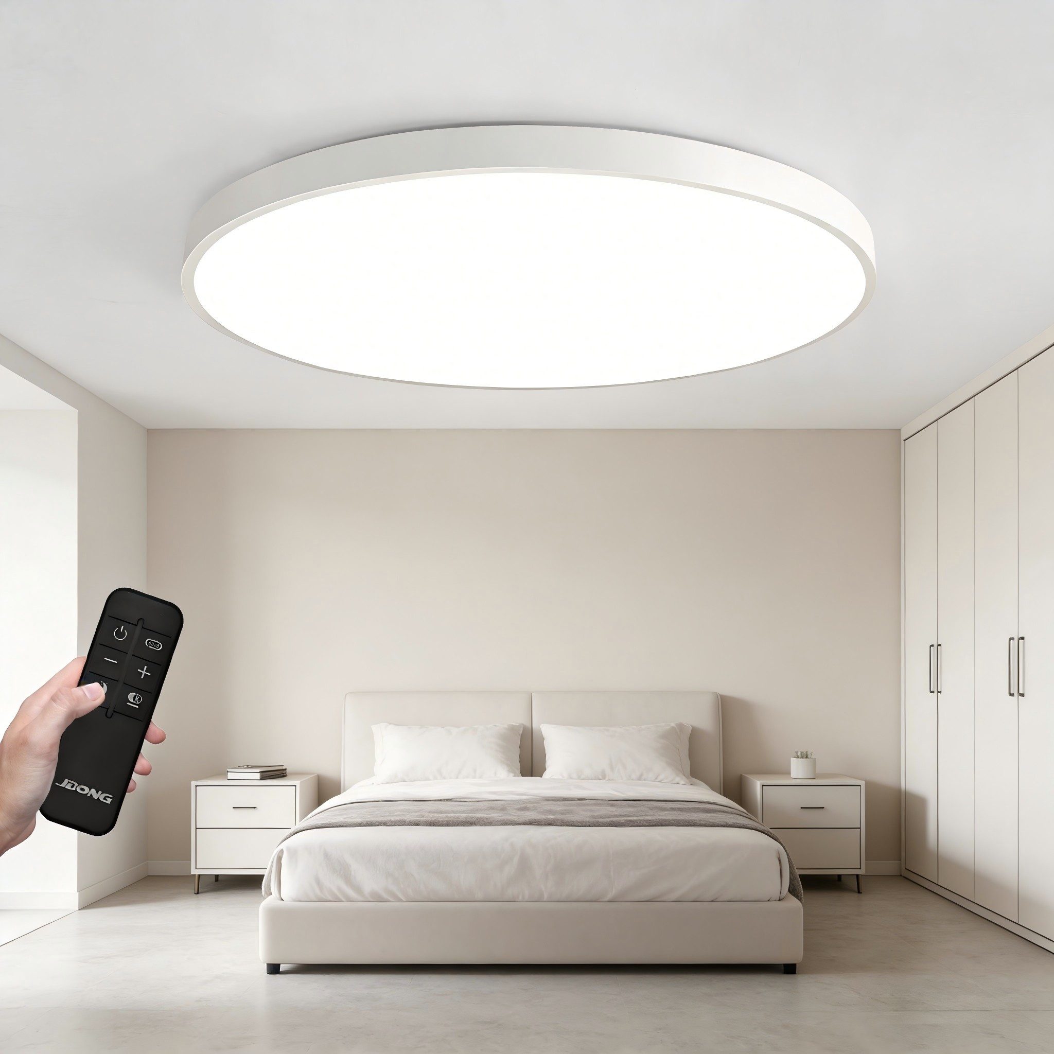 JDONG LED Deckenleuchte groß Deckenlampe Wohnzimmer 72/90W Dimmbar Durchmes günstig online kaufen