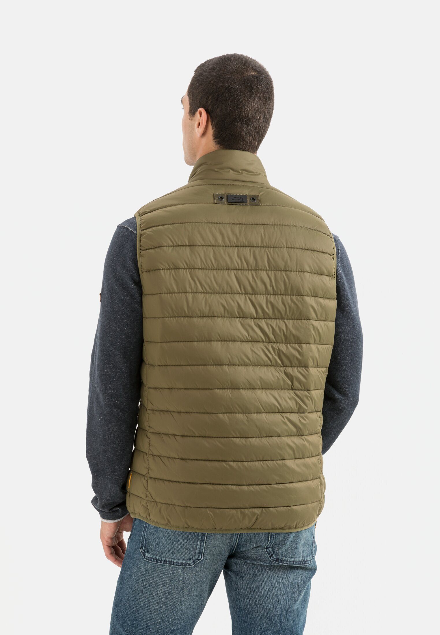 camel active Steppweste aus recyceltem Polyester ärmellos Stehkragen mit St günstig online kaufen
