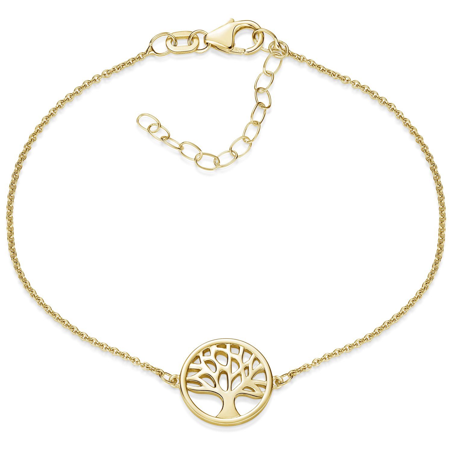 Materia Armkette Damen Lebensbaum Gold 16-19,5cm günstig online kaufen