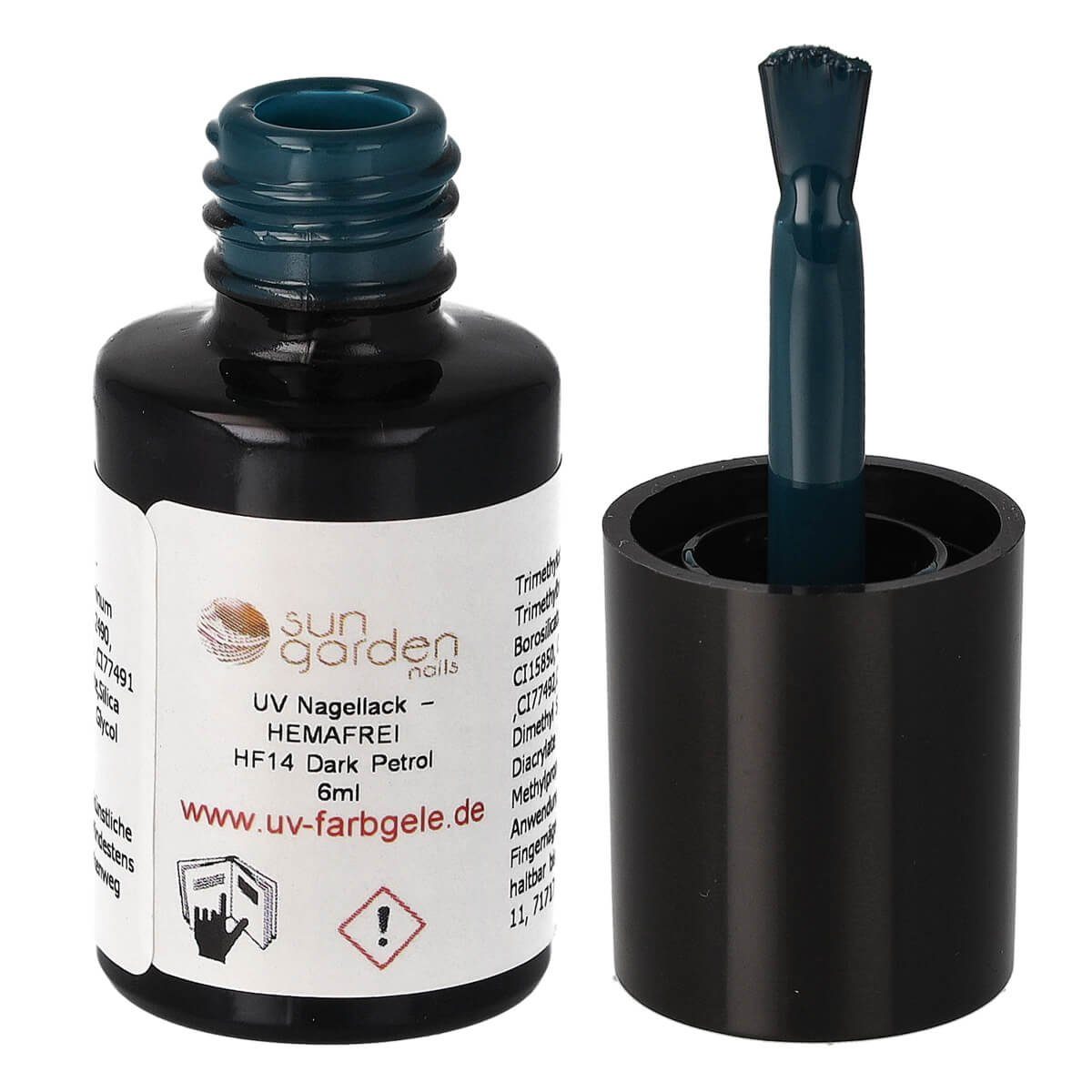 Sun Garden HF14 Nagellack Nails 6ml – Dark - UV Nagellack Petrol HEMAFREI