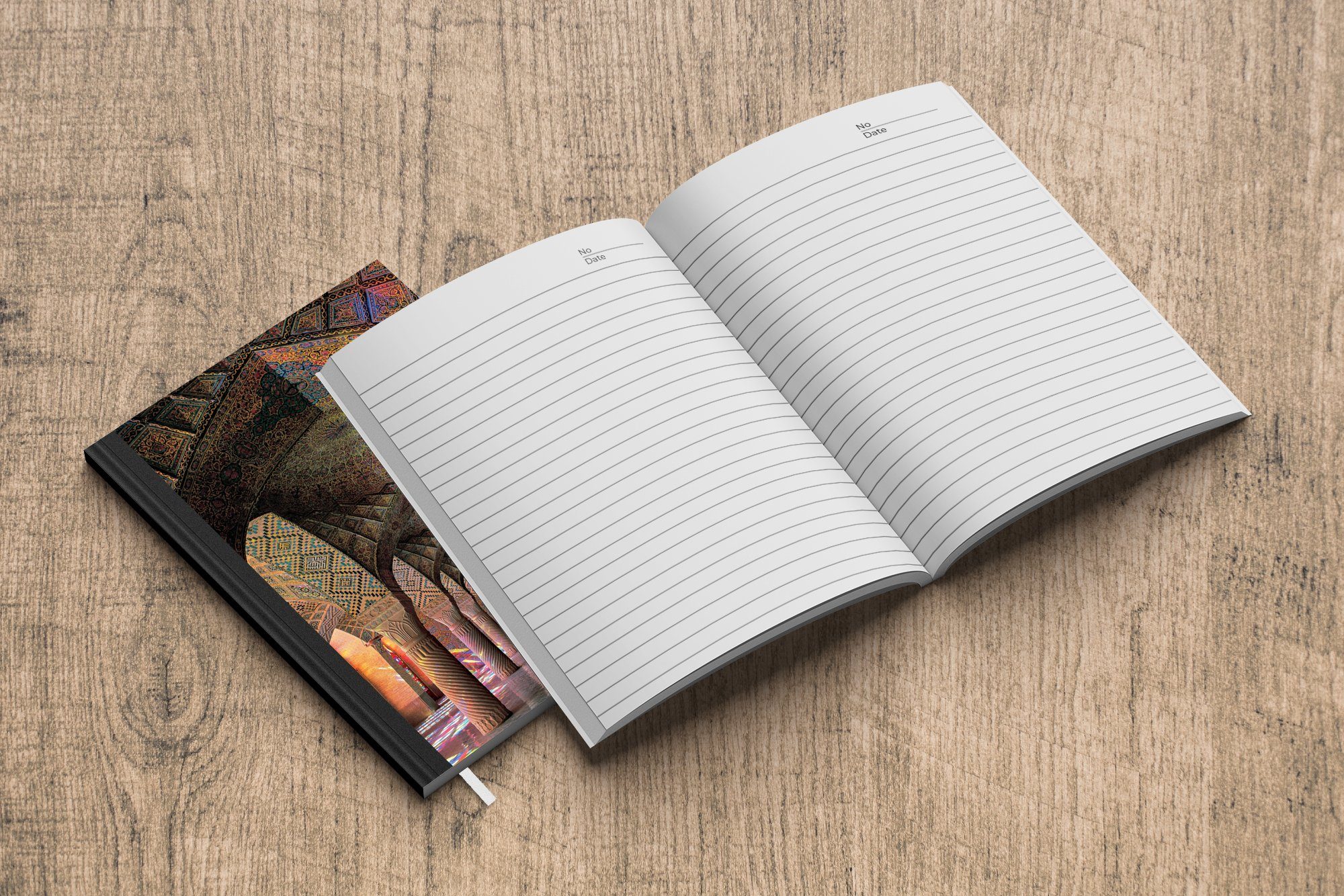 Notizbuch Farben Merkzettel, Notizheft, Journal, Tagebuch, 98 MuchoWow - A5, - Seiten, Architektur Haushaltsbuch - Stein Gebäude - Regenbogen,