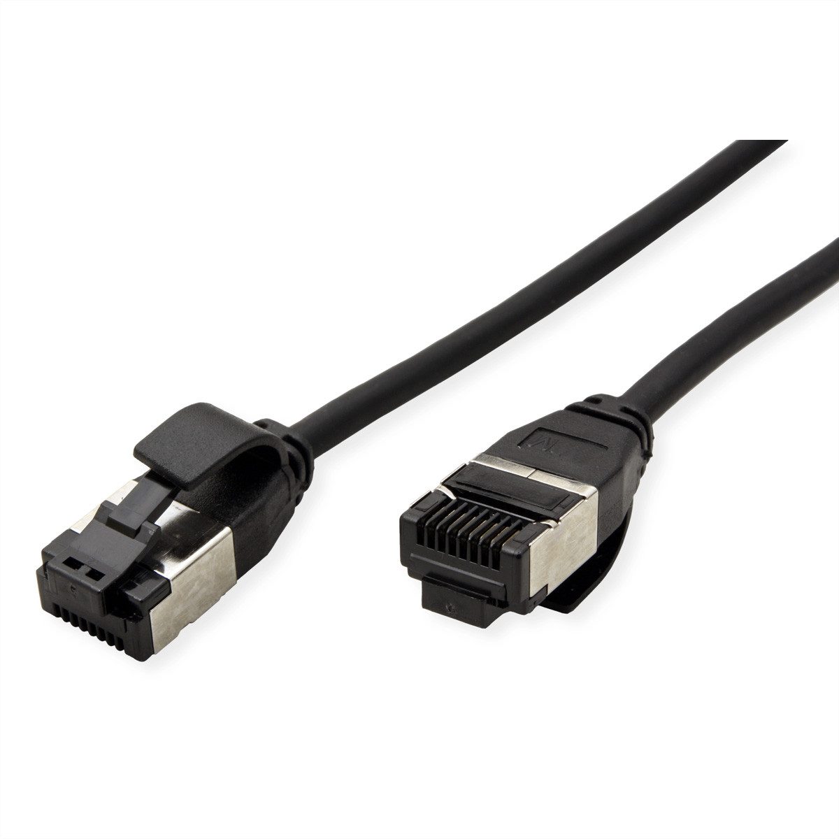 ROLINE U/FTP Patchkabel Cat.8 (Class I), slim LAN-Kabel, RJ-45 Männlich (Stecker), RJ-45 Männlich (Stecker) (15.0 cm), LSOH, Litzendraht