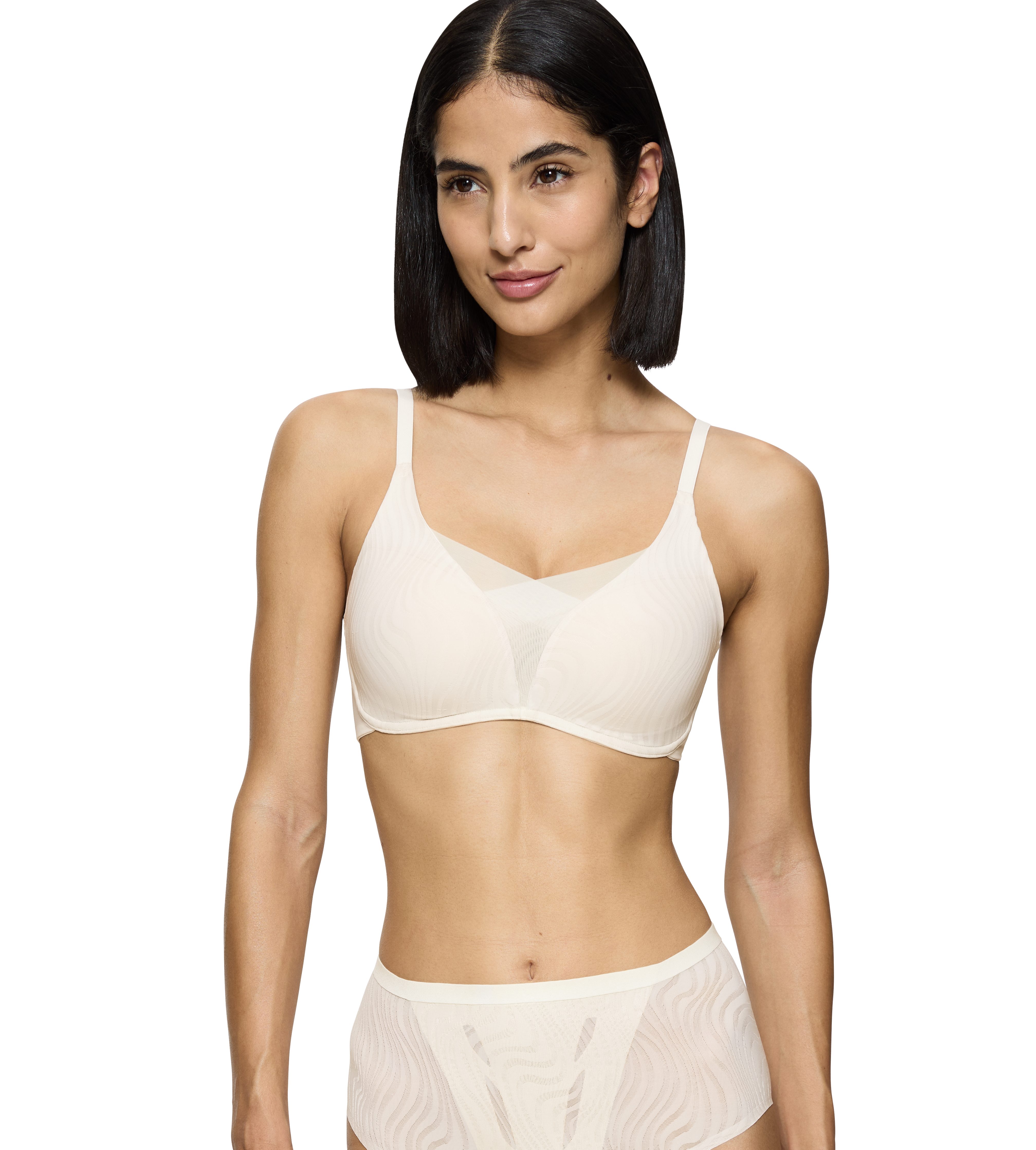Triumph Bügelloser BH Shape Smart Ellipse glättend, tieferes Dekolleté, wellenförmigen Jacquard-Mesh