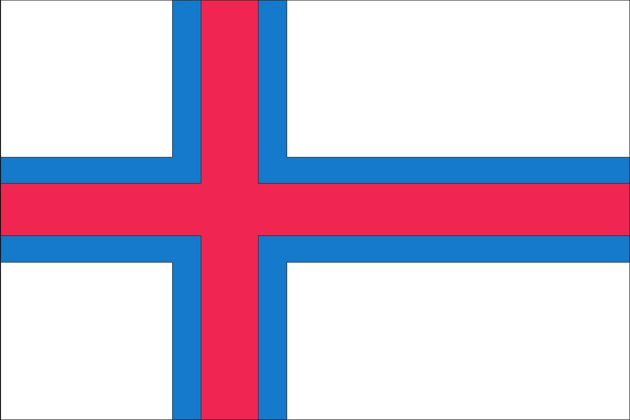 flaggenmeer Flagge Flagge Färöer Inseln 110 g/m² Querformat