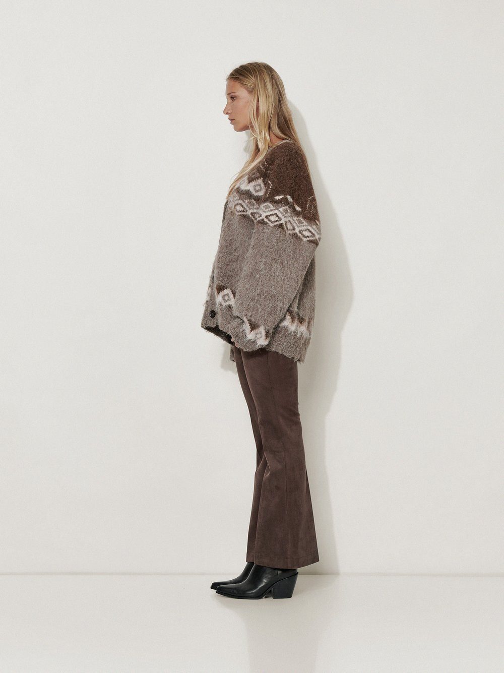 ROSNER Bootcuthose Antonia Bootcut (1-tlg) in Velourleder-Optik