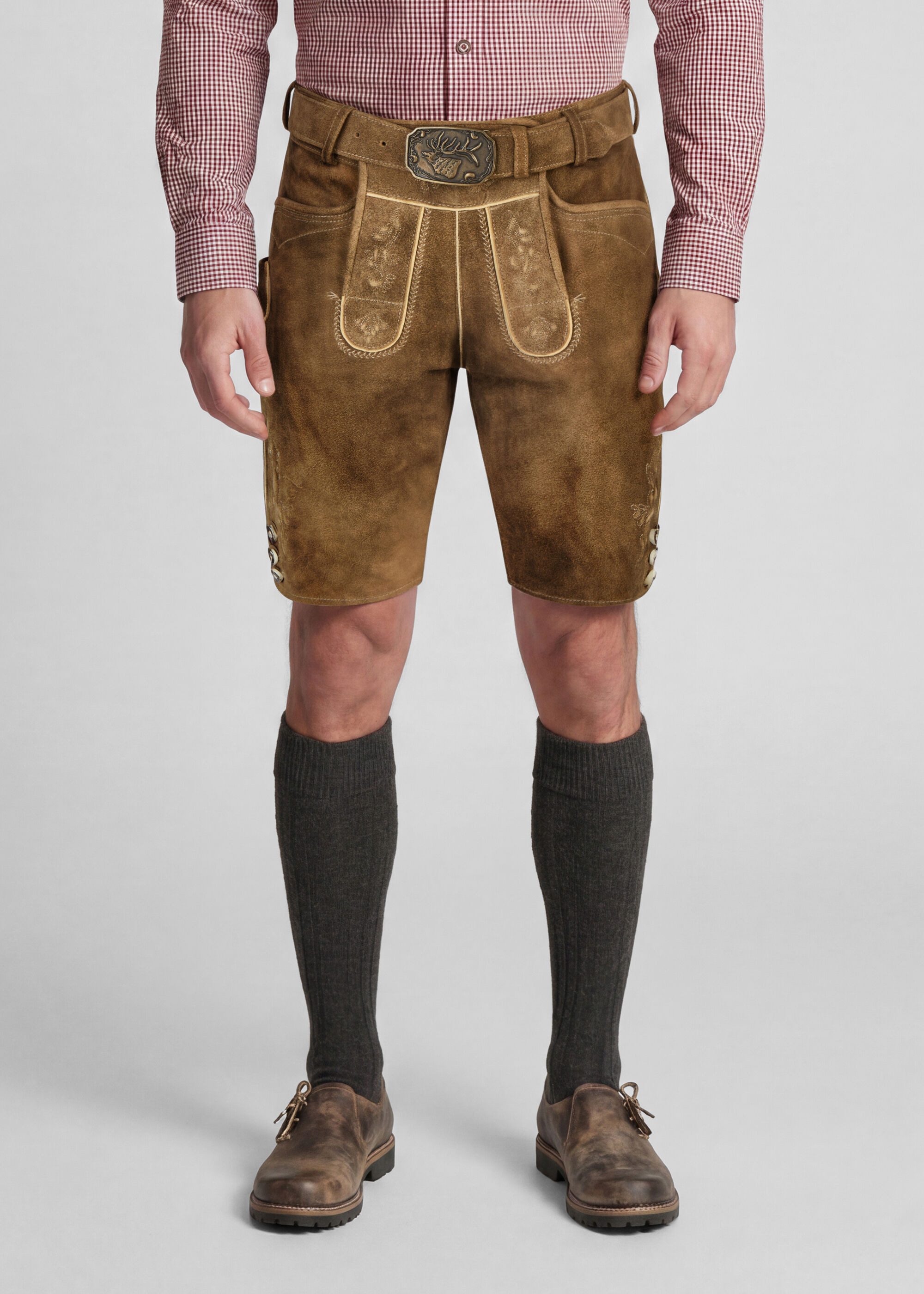 Spieth & Wensky Shorts Rampoldi Lederhose in Regular Fit