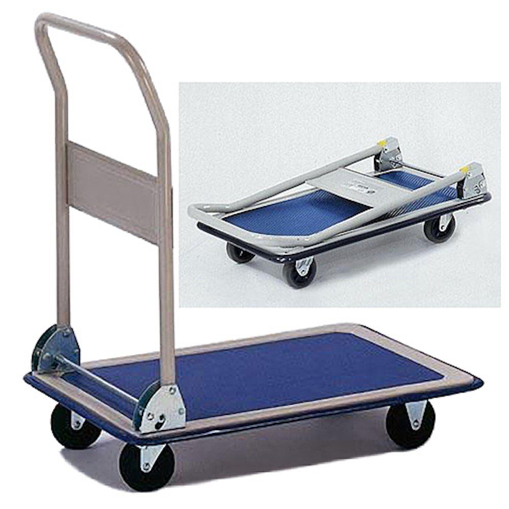 PROREGAL® Sackkarre Handwagen, Bollerwagen 820x735x475mm, 100kg, 2x Drehrad /2x Hartrad
