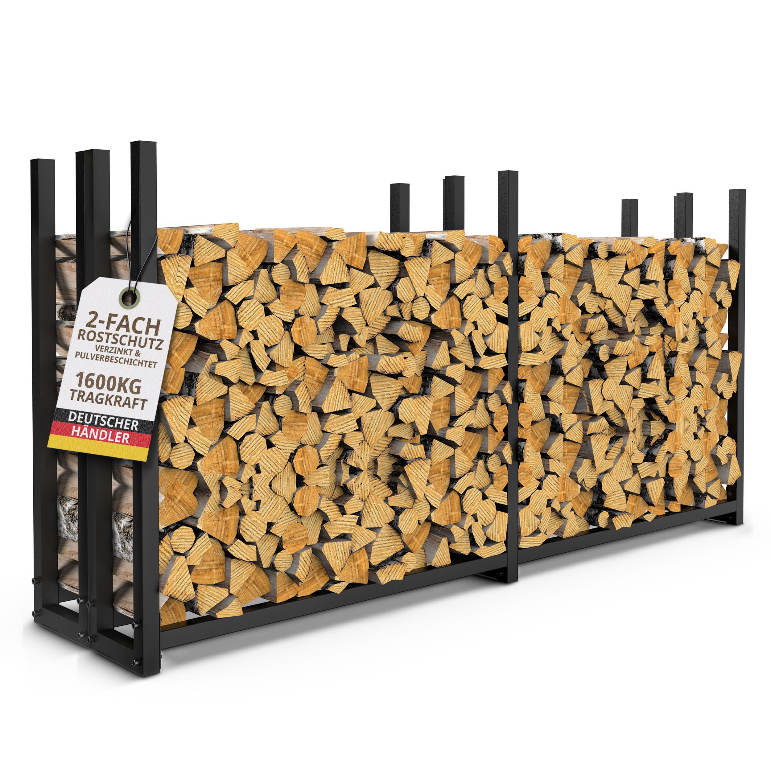 LAWA Living and Lifestyle Kaminholzregal mit Abdeckplane aus Metall 2er SET günstig online kaufen