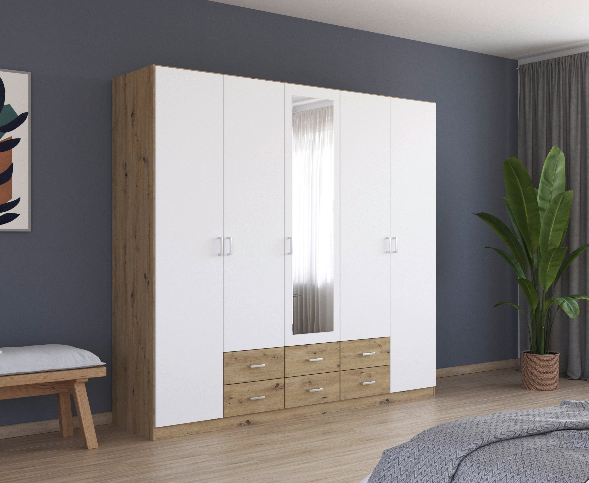 rauch Kleiderschrank "Schrank Garderobe Wäscheschrank GAMMA in 3 Breiten", günstig online kaufen