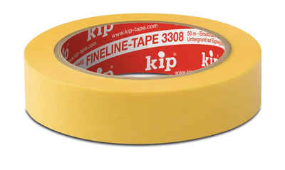 Kip® Klebeband Kip® 3308 Fine-Line Tape - Premium PLUS, Farbe: gelb - Malerkrepp (3er Pack) Für Malerarbeiten, Lackierarbeiten im Innenbereich und Außenbereich