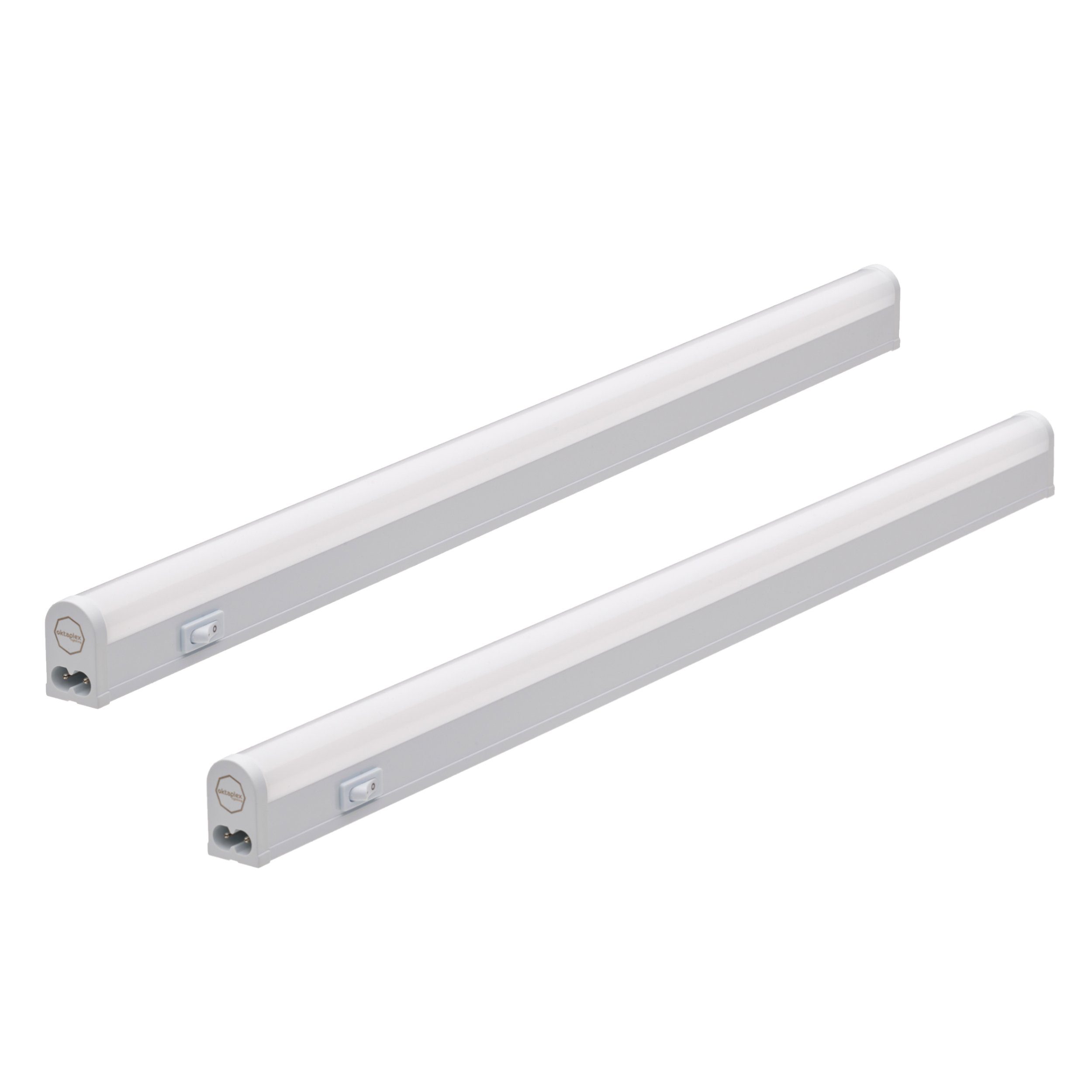 Oktaplex lighting LED Unterbauleuchte Küche LED Riga 54cm 810lm 9W, Ein-/Ausschalter, LED, warmweiß, 3000K Küchenunterbauleuchte erweiterbar Küchenlicht 230V