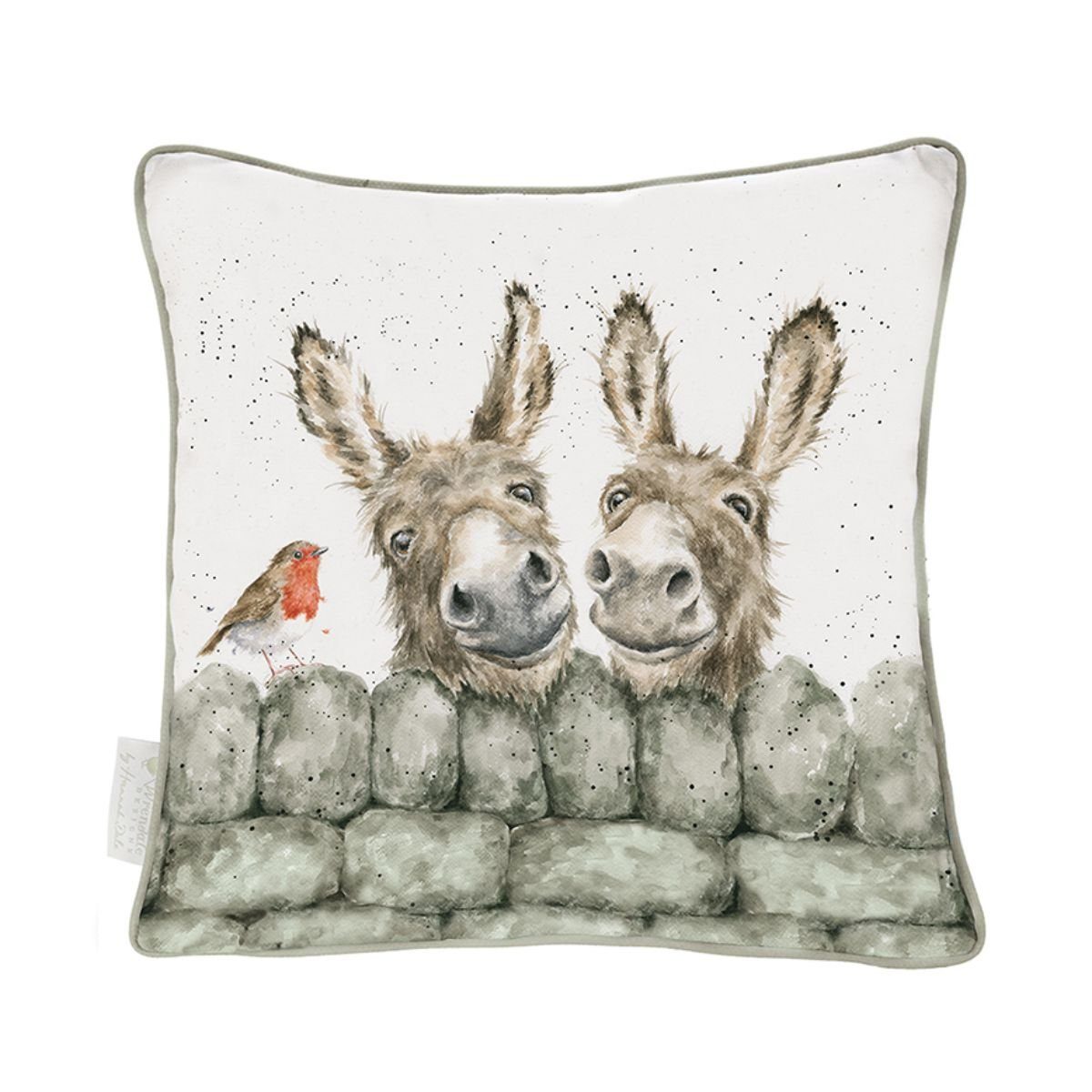 Designs Wrendale Baumwoll-Leinen Donkeys Dekokissen Kissen Hee Haw Esel Wrendale