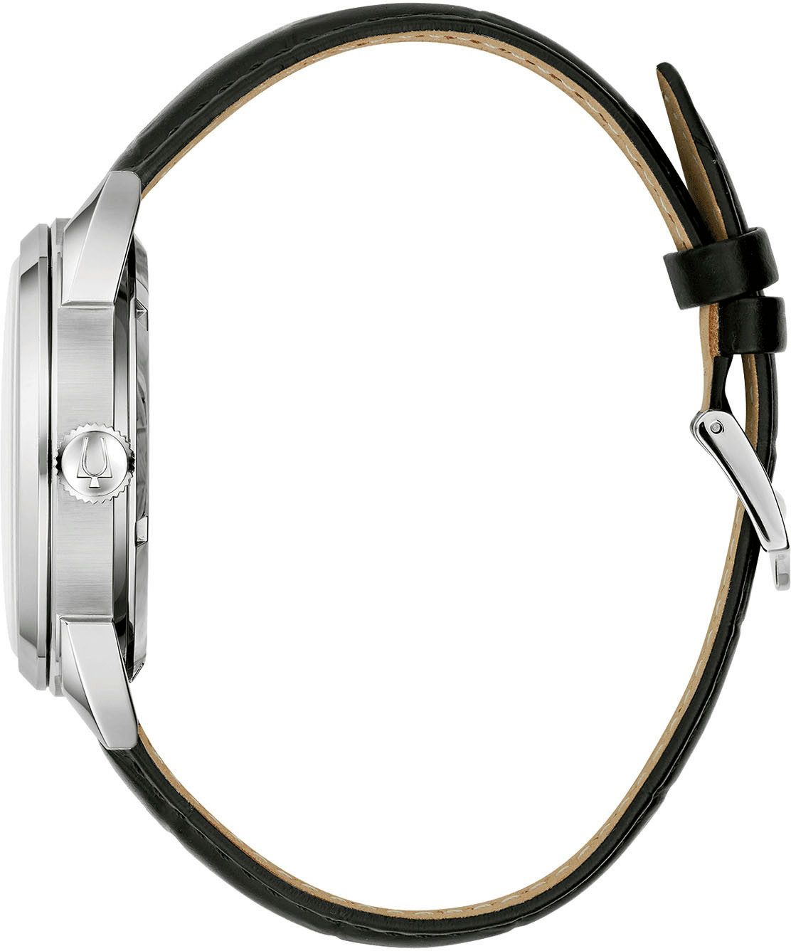 Bulova Automatikuhr 96B422, Armbanduhr, Herrenuhr, Damenuhr, Lederarmband, Saphirglas