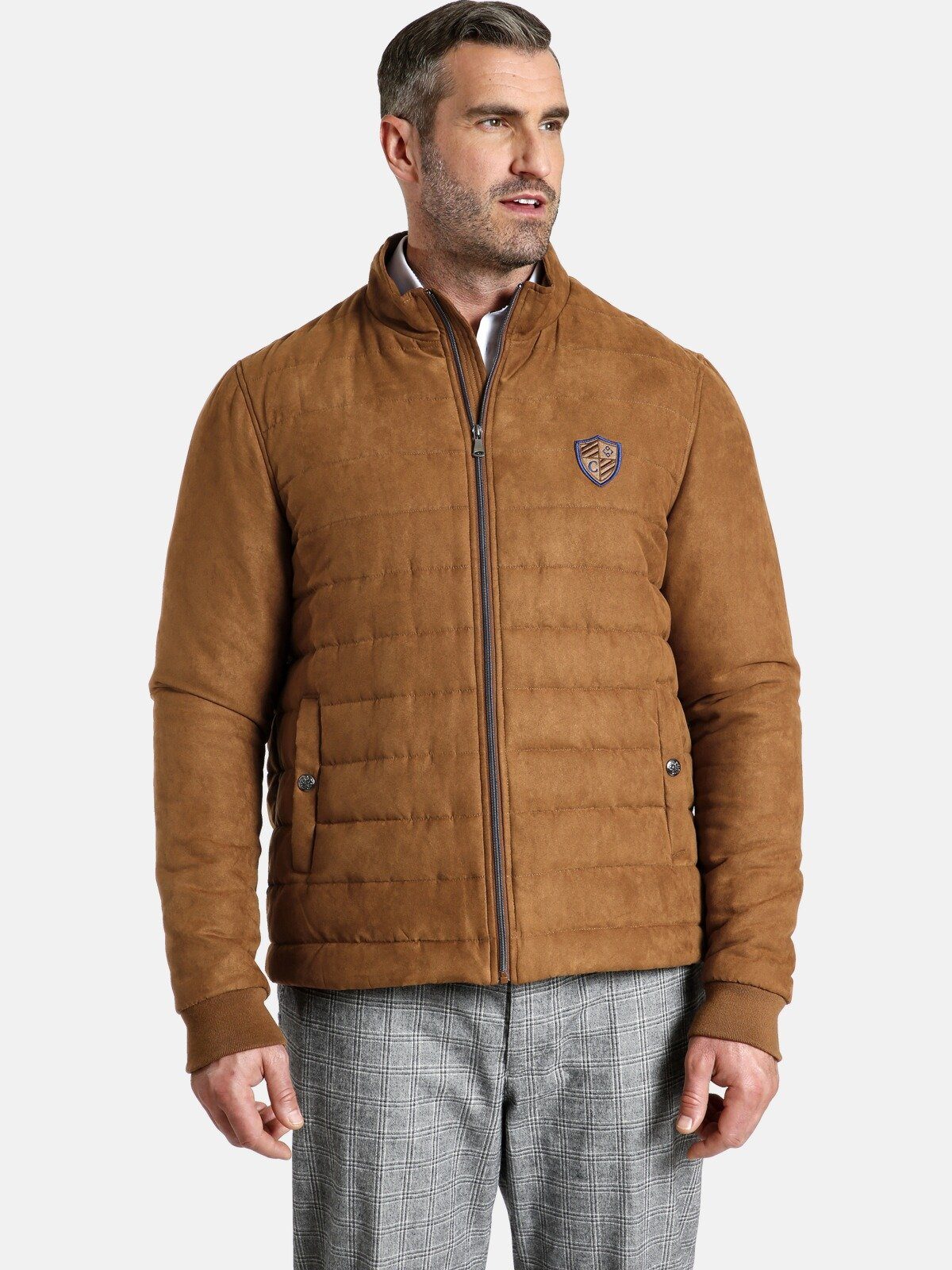 braun in LAWRENCE Veloursleder-Optik Blouson SIR Colby Charles