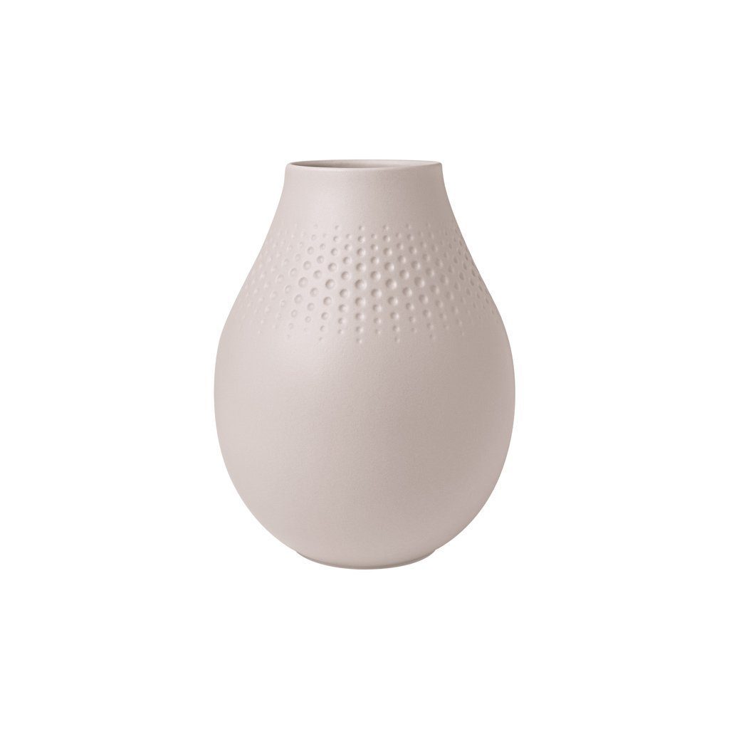Villeroy Collier Dekovase (1 beige Vase, St) cm, Perle x 16 & Manufacture Boch 20