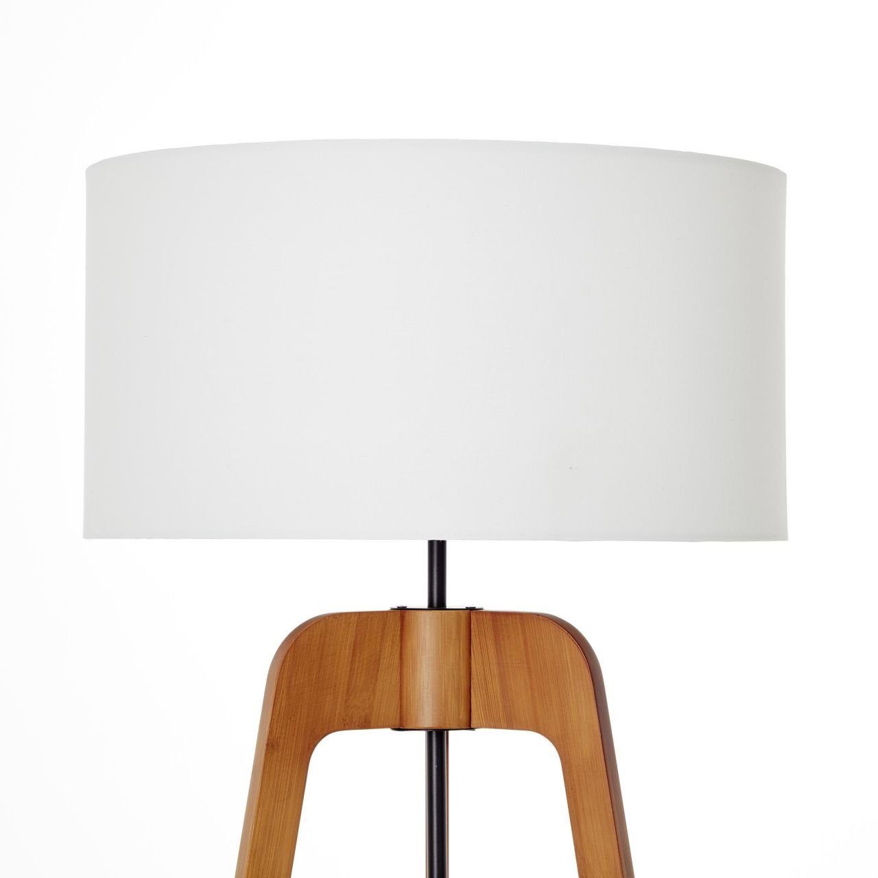 Brilliant Stehlampe Nola, E27, holz Höhe, x 148 Bambus/Textil, Leuchtmittel, cm, cm ohne dunkel/weiß 66 1 Ø