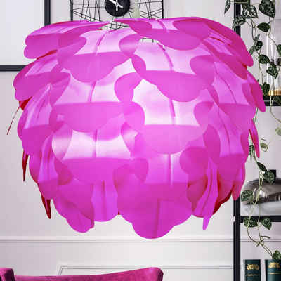 EGLO Kugelleuchte, Leuchtmittel nicht inklusive, Decken Hänge Lampe purple Wohn Ess Zimmer Beleuchtung Blätter