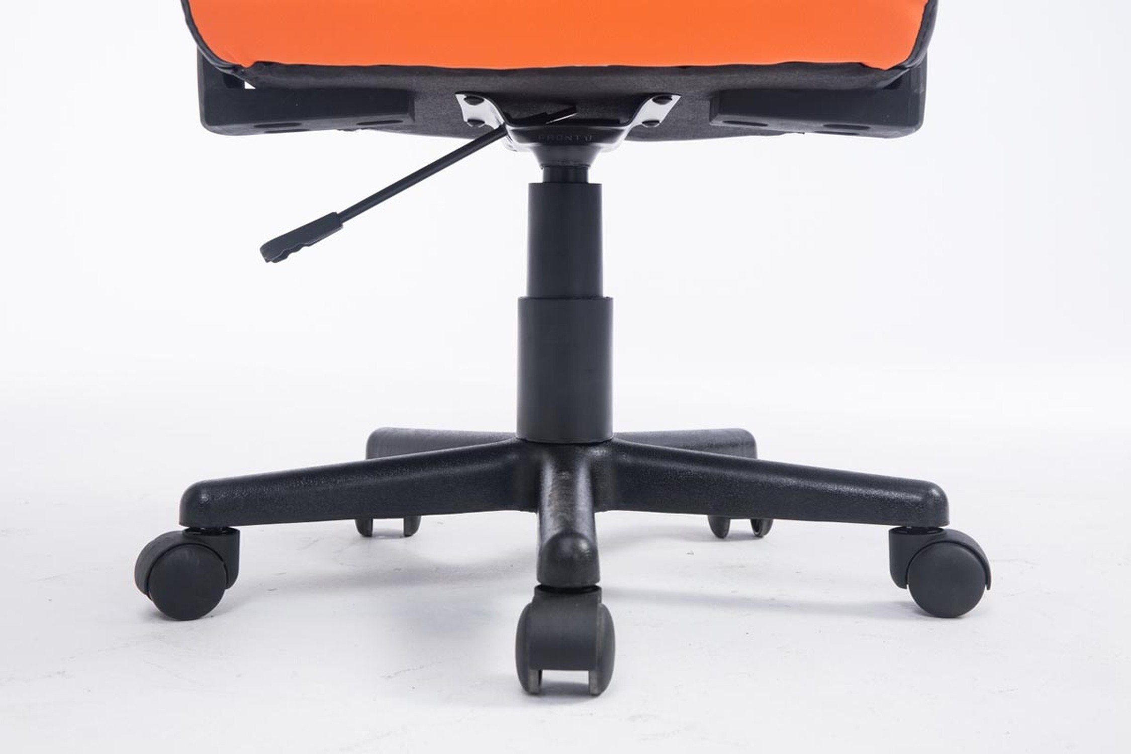 TPFLiving Bürostuhl Funny Gestell: Chefsessel), - Gamingstuhl, Drehstuhl, Rückenlehne Racingstuhl, mit schwarz 360° Sitzfläche: - und bequemer schwarz/orange drehbar Kunststoff höhenverstellbar Kunstleder (Schreibtischstuhl