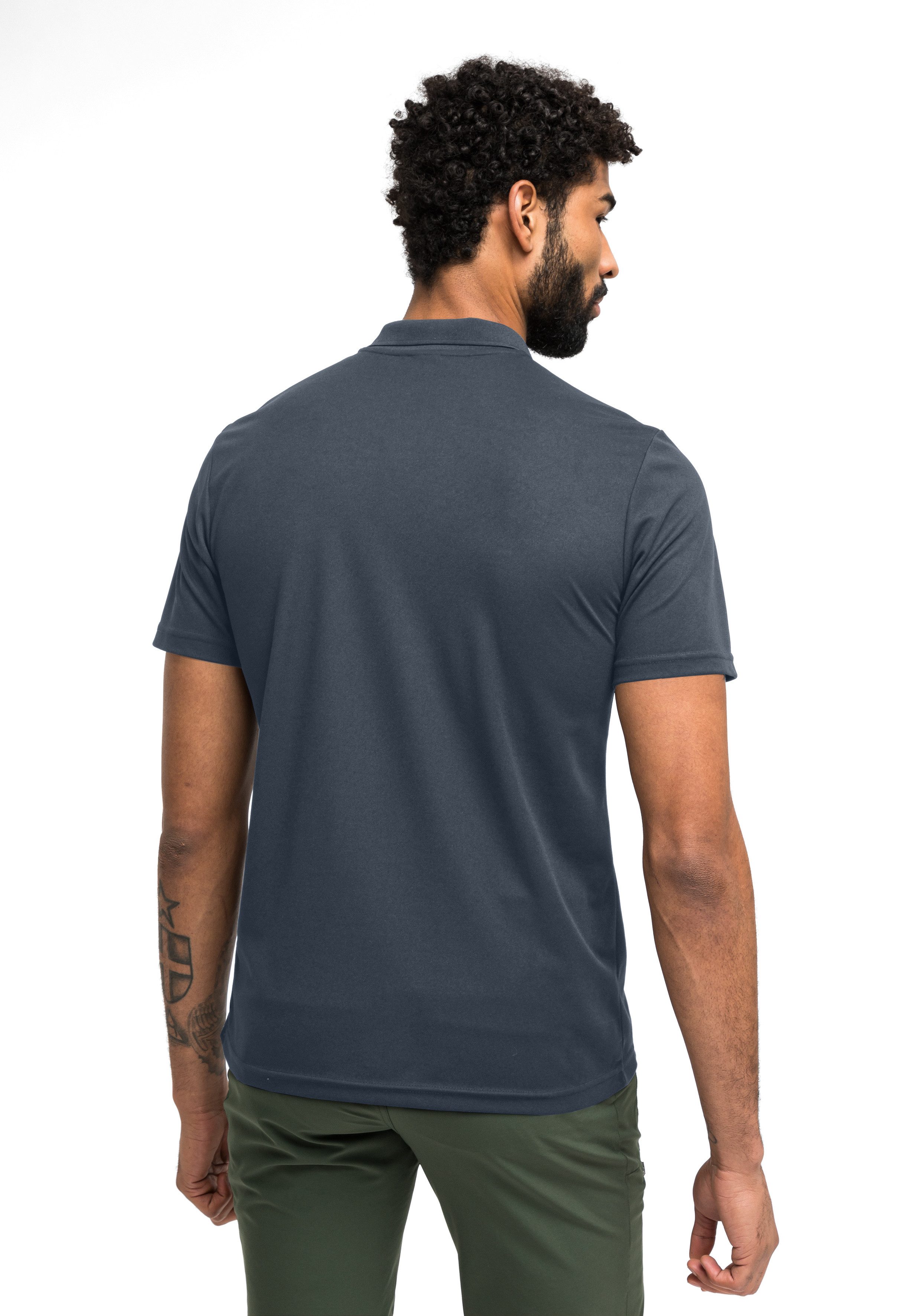 Maier Sports Poloshirt Ulrich Herren Polo kurzarm, leichtes Shirt, Funktionsshirt mit Kragen Reg Fit