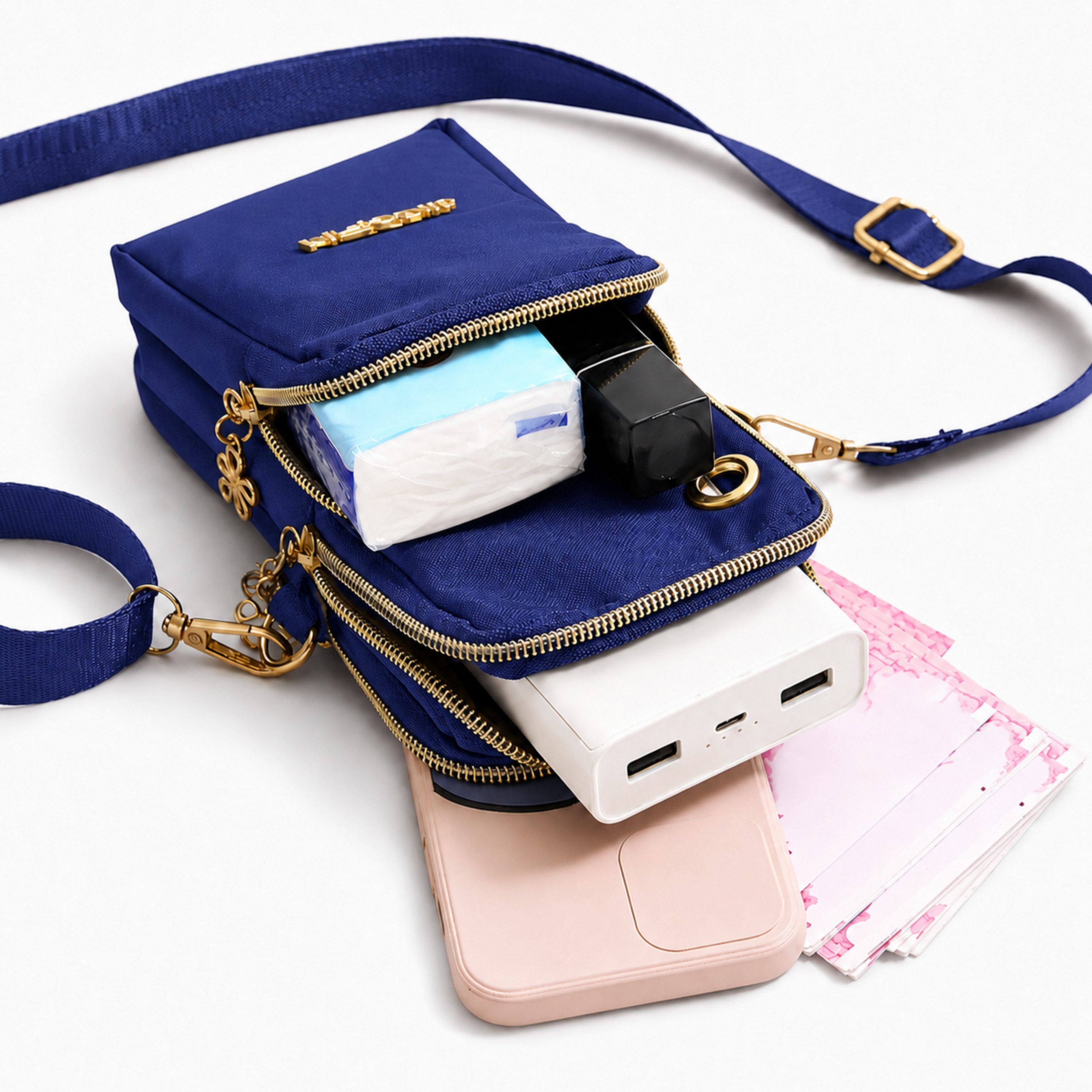 StellarLuma Handytasche Handytasche Damen Handtasche Tasche Umhängetasche Schultertasche, Handytasche mit 3 Fächern, Kopfhöreröffnung & Schultergurt