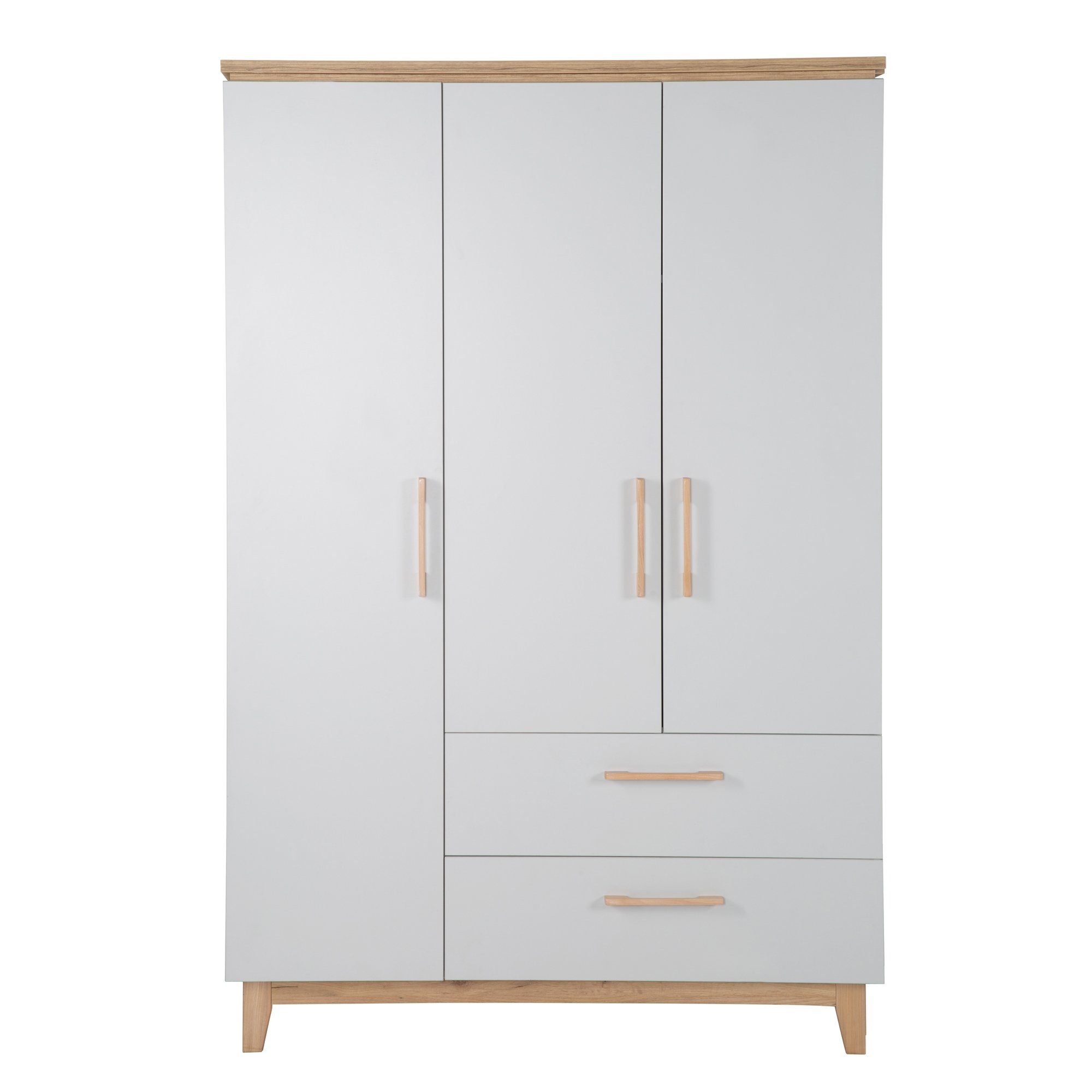 roba® Kleiderschrank Caro Drehtürenschrank, 3-türig, 2 Schubladen, mit Soft Close-Technik