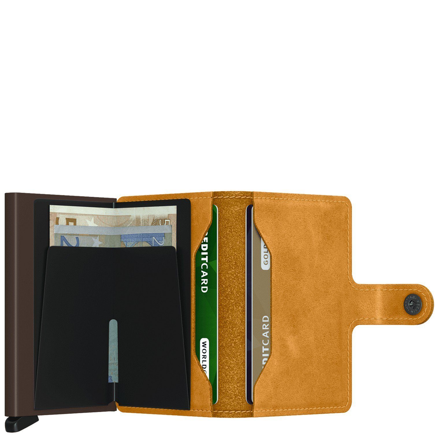 ochre Geldbörse SECRID 6.5 cm RFID (1-tlg) - Geldbörse Vintage Miniwallet