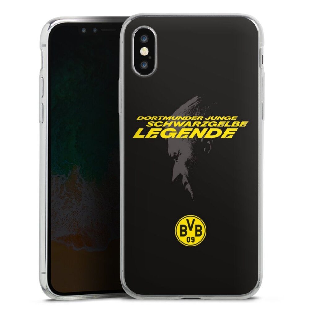 DeinDesign Handyhülle Marco Reus Borussia Dortmund BVB Danke Marco Schwarzgelbe Legende, Apple iPhone Xs Slim Case Silikon Hülle Ultra Dünn Schutzhülle