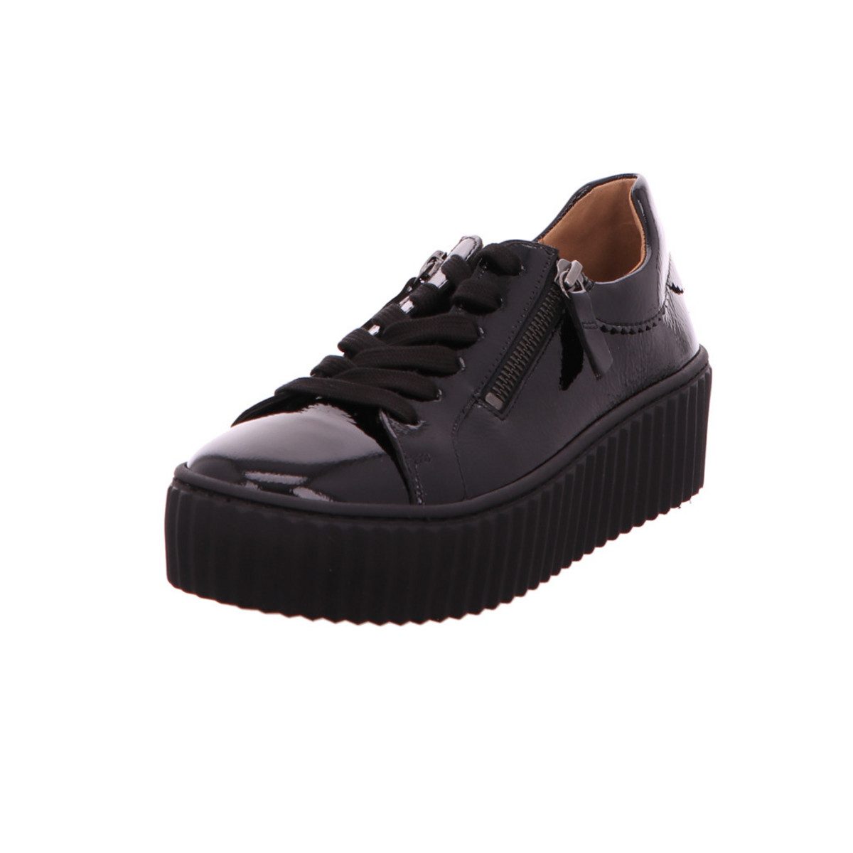 Freizeit Schnürer für Damen in schwarz Schnürschuh