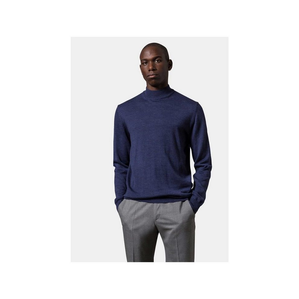 BALDESSARINI Rollkragenpullover dunkel-blau regular (1-tlg)