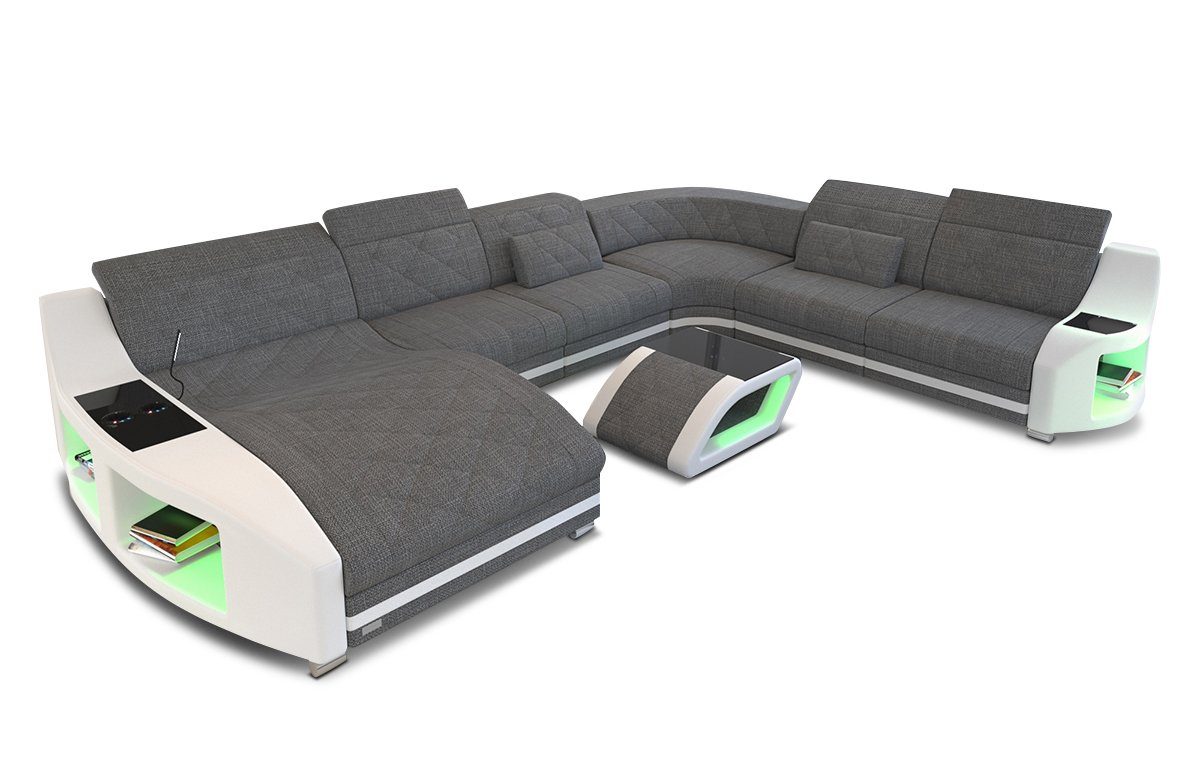 Sofa Dreams Sofa Sofa Designersofa Polsterstoff Swing XXL H Strukturstoff Stoffsofa, Couch wahlweise mit Bettfunktion