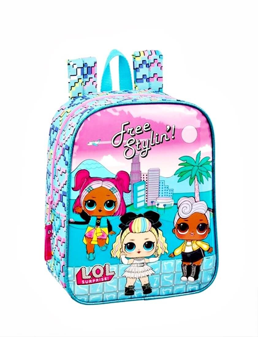 LOL Surprise Kinderrucksack LOL Surprise - Mini-Rucksack, 27x22x10 cm  (Reißverschluss, Mädchen), Tragegurte