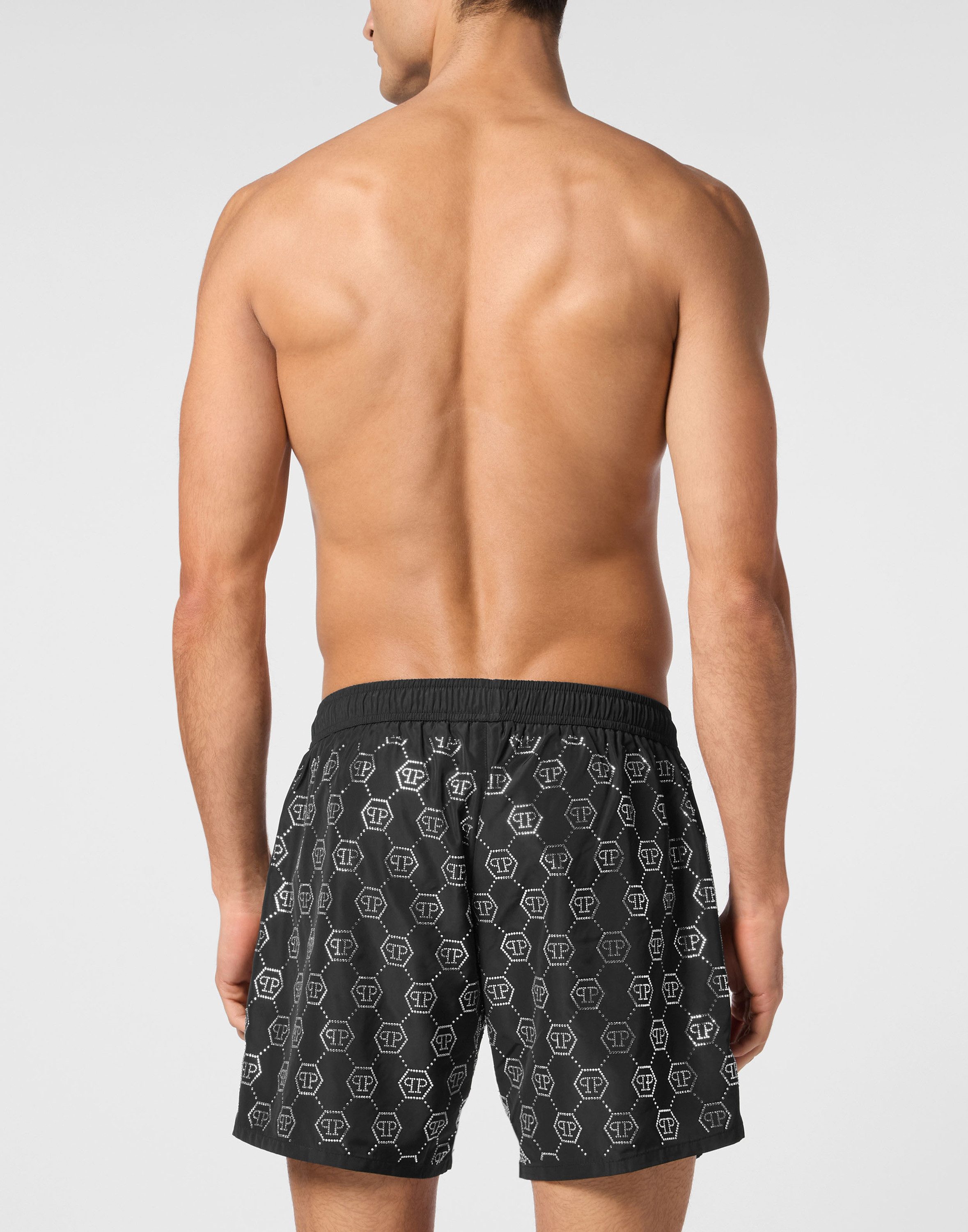 PHILIPP PLEIN Badeshorts Mit Schmucksteinen