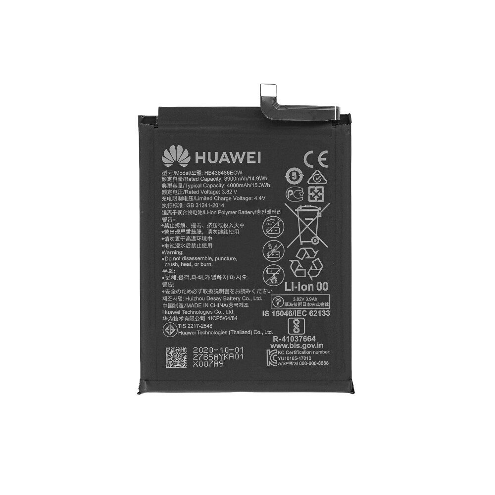 Huawei Original HB436486ECW Akku Huawei P20 Pro Mate10 20 Honor View20 4000mA Handy-Akku (1 St)