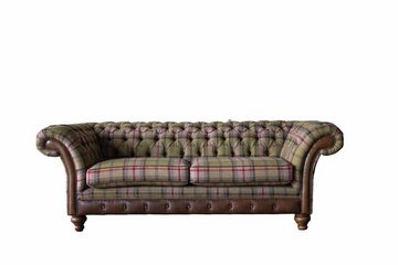 JVmoebel Chesterfield-Sofa, Sofa Dreisitzer Wohnzimmer Chesterfield Klassisch Design Sofas Textil