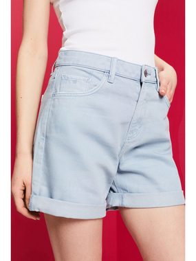 Esprit Shorts Jeansshorts mit hohem Bund und Umschlagsäumen (1-tlg)