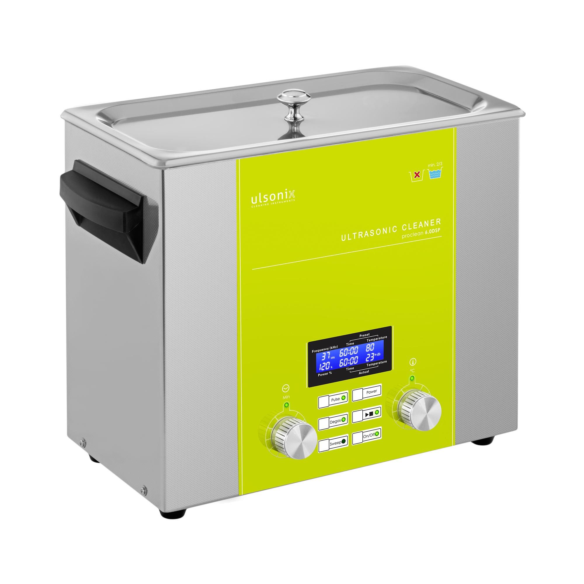 Ulsonix Ultraschallreiniger 6 L Ultraschallgerät Degas Sweep Pulse Ultraschallbad 240 W, verschiedene Größen