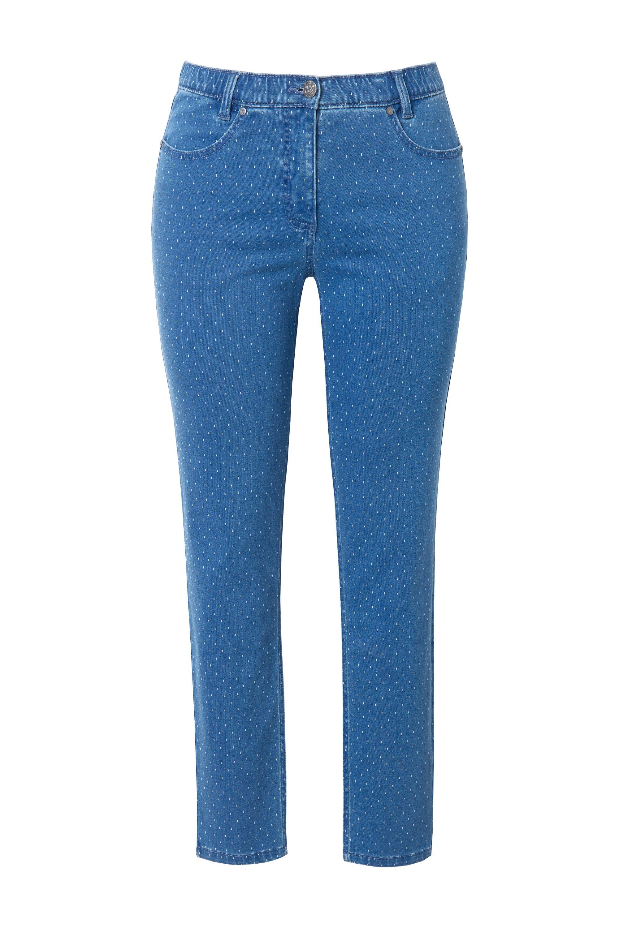 Regular-fit-Jeans Jeans Sarah Punkte schmales konisches Bein