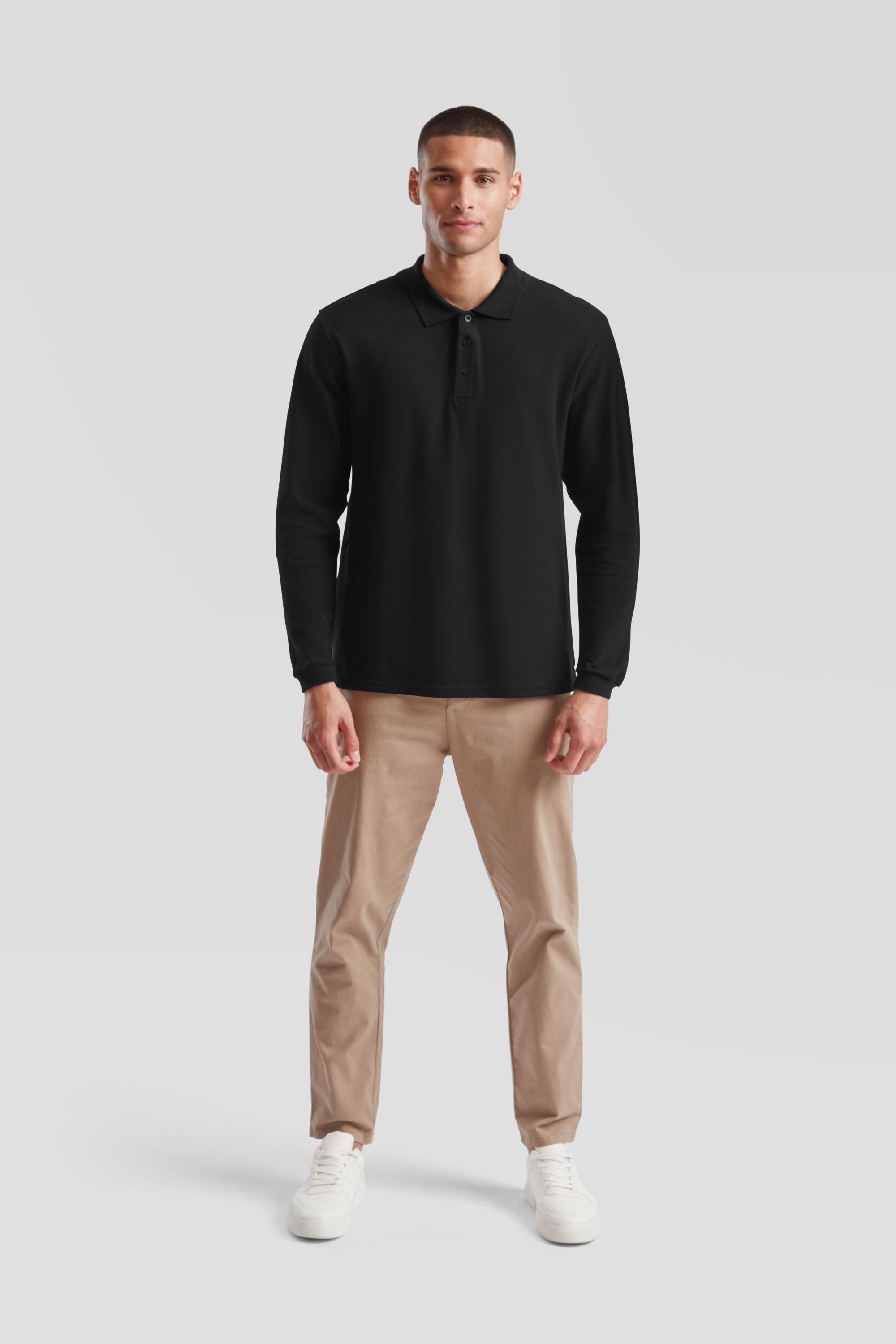 Fruit of the Loom Poloshirt Fruit of the Loom Premium Long Sleeve Polo
