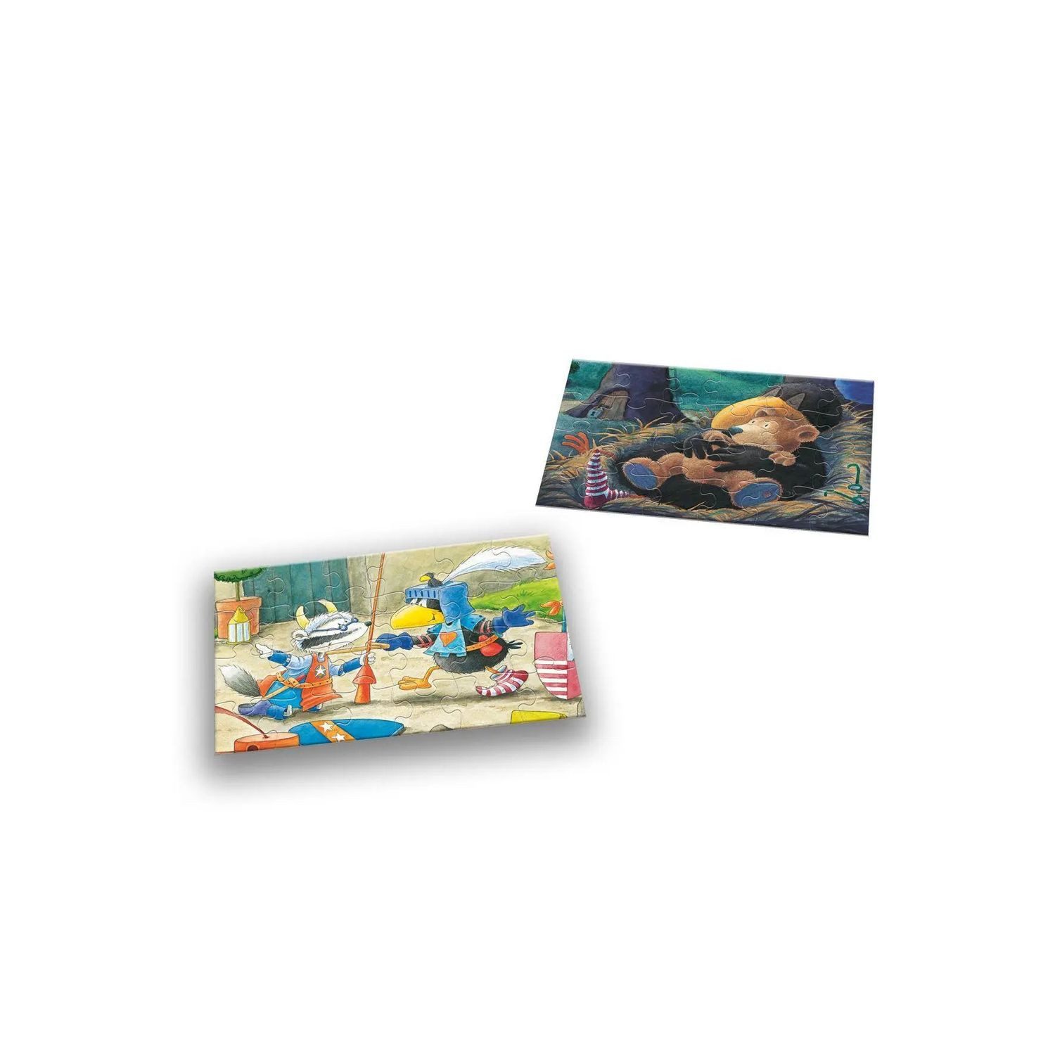 HUCH! Puzzle Der kleine Rabe Socke - Puzzle 1. 2 Puzzle mit 24 Teilen, 24 Puzzleteile