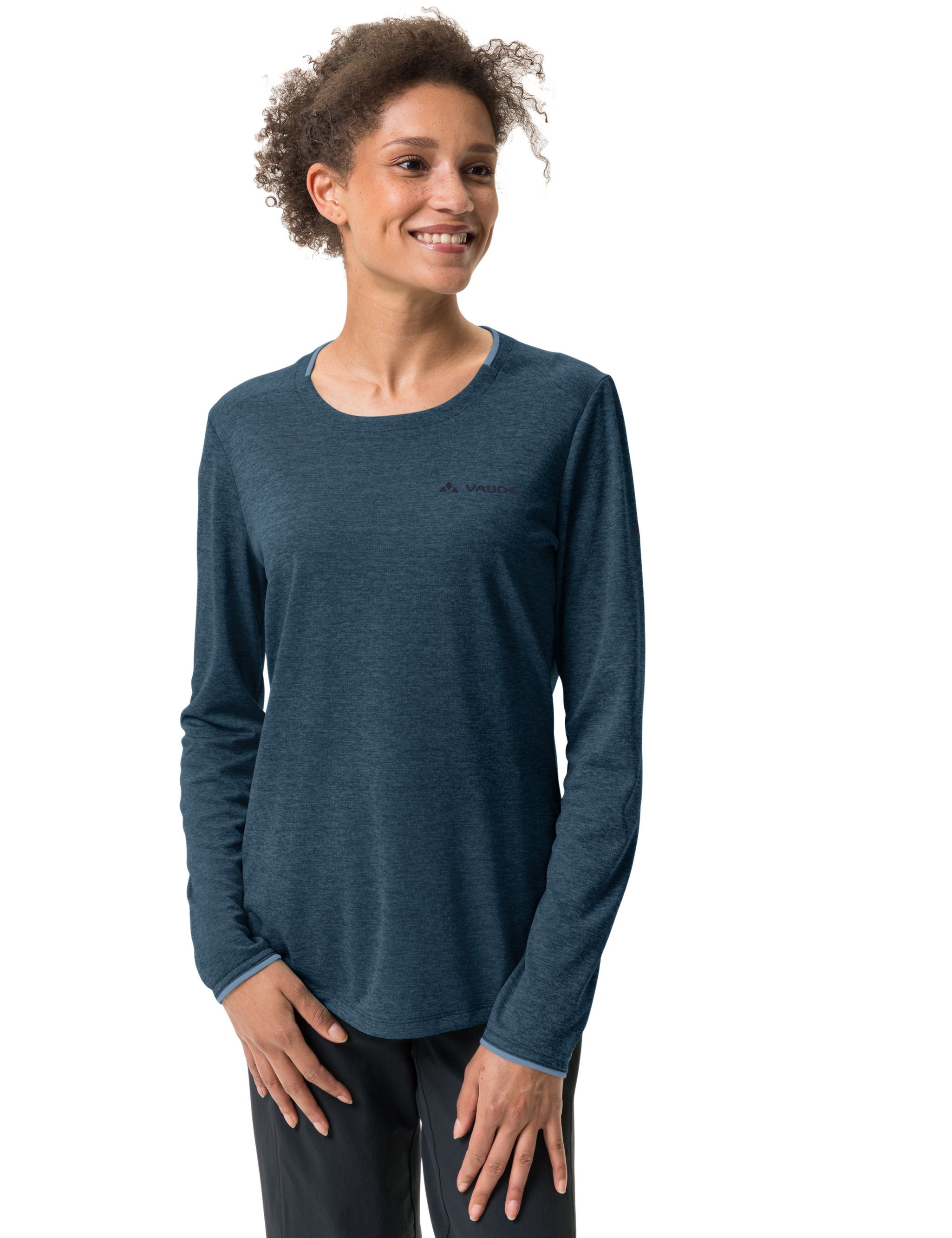 VAUDE T-Shirt dark T-Shirt Grüner LS uni Essential sea Knopf (1-tlg) Women's